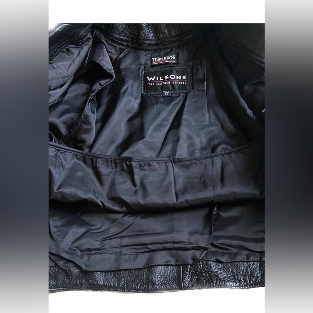 WILSON ❤️❤️ BIKERS LEATHER JACKET - Picture 9 of 14